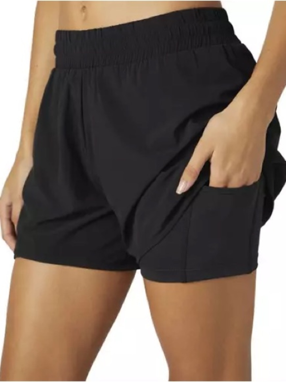 NWT Beyond Yoga In Stride Lined Short in Black | Size Medium